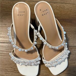 A New Day White Pearl Heels